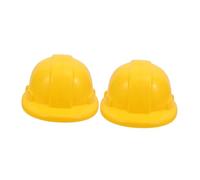 JUMPLAWN 2Pcs Construction Hats Plastic Building Dress Up Hats for Role Play Parties Safe Sturdy Party Supplies for Boys Bright Colors Fun Design