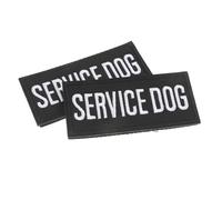 JUMPLAWN 2pcs Dog Back Embroidered Patches for Assistance Dog Harness Comfortable Polyester Large Embroidered Fabric Patch for Service Vest