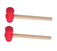 JUMPLAWN 2Pcs Hammer Small Beating Gavel Plaything for Pretend Play Props Red Enhances Hand-eye Coordination and Dexterity