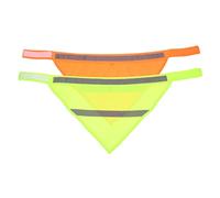 JUMPLAWN 2Pcs High Visibility Dog Bandana Reflective Scarf for Safe Night Walking Fashionable Pet Accessory Easy to Clean Durable for Dog Lovers