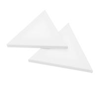 JUMPLAWN 2pcs Irregular Triangle Canvas Painting Boards White Creative Blank Panels for Oil Acrylic Student Artists Decorative Entryway Art