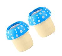 JUMPLAWN 2PCS Kaleidoscope Educational Wooden Mushroom Design Smooth Polished Finish Patterns Birthday for Creative Play and Imagination