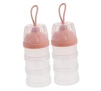 JUMPLAWN 2Pcs Milk Powder Dispenser with Strong Sealing Portable Formula Container for Go Feeding Three Compartment Design for Easy Access and Moisture Protection