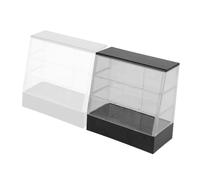 JUMPLAWN 2pcs Miniature Cake Cabinet Model Dollhouse Display Case for Kitchen Decor Realistic Furniture for Dollhouse Accessories