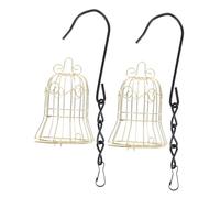 JUMPLAWN 2pcs Outdoor Hanging Bird Feeders Durable Metal Platform for Backyard Balcony Versatile Design for Various Bird Food Effortless Installation Attracts Hummingbirds