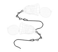 JUMPLAWN 2pcs Outdoor Hanging Bird Feeders Metal Bird Cage Platform for Wild Portable and User for Backyard and Balcony