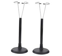 JUMPLAWN 2Pcs Portable Doll Stand for Dolls Creative Storage Rack Lightweight Display Holder for Home Store Use Black Color for Organizing and Keeping Your