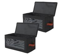 JUMPLAWN 2pcs Portable Printing Filament Holder with Moisture Control Technology, Oxford Cloth Storage Box Holds to 12 Rolls, Dust Proof and Stackable Organizer for Lab Desktops