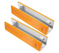 JUMPLAWN 2pcs Reflective Road Studs Rectangular Galvanized Iron Roadway Pavement Marking Markers for Traffic, High Visibility Wind Resistant for Roads and Directional Signs