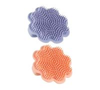 JUMPLAWN 2pcs Shampoo Brush Lion Silicone Scalp Massager for Newborns Boy Girl Bath Shower Cradle Cap Care