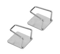 JUMPLAWN 2pcs Sponge Drain Rack Hook, Hole Free Storage Organizer | Easy Remove, Drainable Holder, Silver Finish, for Sink Area, , Utensils, Renters and Home Organizers
