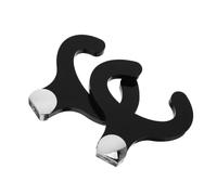 JUMPLAWN 2pcs Wall Mounted Rack Acrylic Panel, Black Steel Display | Horizontal Wall Display, Sturdy Load Bearing, Screws Included, for Staffs and Fishing Rod