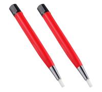 JUMPLAWN 2pcs Watch Sweeping Pen Drilling Sweeping Pen Clock Cleaning Brush with Nylon Fiber Glass Tip for Cleaning and Fix Paint Scratches on Boards and Rings