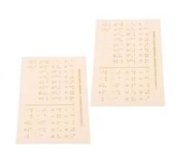 JUMPLAWN 2pcs Wooden Braille Number Boards with Raised Carved Dots, Multifunctional Design, Easy to Clean, Educational Braille Learning Chart for Students at Home or Teaching