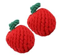 JUMPLAWN 2pcs Woven Dog Chewing Toy Molar Toy for Dogs Interactive Rope Plaything for Teeth Cleaning and Healthy Chewing Pet Supplies