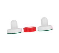 JUMPLAWN 2Sets Wear Resistant Plastic Hockey Pucks and Paddles Essential Air Hockey Accessories for Tables Includes and Pucks for Family Fun