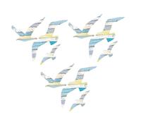 JUMPLAWN 3 Sets Wooden Seagull Wall Plaques Coastal Nautical Bird Wall Hanging Decor for Lake House Beach Artistic Sea Bird Sculpture Handmade Wood Craft