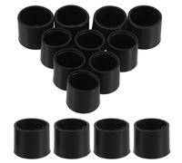 JUMPLAWN 30pcs Black Rubber Tube End Plugs round Shape, Easy Installation and Multifunctional Design, Flexible Pipe Coverings for Table Protectors and Industrial Use