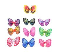 JUMPLAWN 30pcs Bows for Dogs Dog Hair Tie Pet Cosplay Party Prop Polyester Assorted Color with Elastic Band Suitable for Pet Shop and Party Random Color