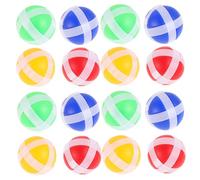 JUMPLAWN 32pcs Sticky Balls for Soft Safe Hook and Loop Replacement Balls in Red Green Blue Portable Bulk Game Accessories for Indoor and Outdoor Dart Board Party Favors and Sports Events