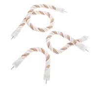 JUMPLAWN 3pcs Bendable Cotton Rope Perch for Parrots Versatile Climbing and Resting Stand for Parakeets and Cockatiels Easy to Attach Bird Cage Accessory and Fun Chewing Supply