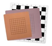 JUMPLAWN 3Pcs Dual-Sided Foldable Chess Board Set with Roll Up Go Boards (9X9, 13X13) and Large 51Cm International Chess Mat - Portable Game Supply for Travel and Students