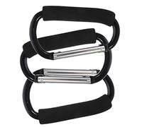 JUMPLAWN 3pcs Large Stroller Hooks Portable Carabiner Bag Carrying Hangers Multi-Function Pram Accessories for Baby Strollers and Shopping Bags
