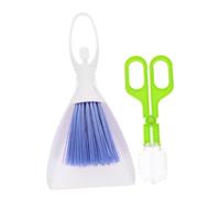JUMPLAWN 3pcs Multifunctional Reptile Cleaning Tools Set Includes Mini Broom Dustpan Scooper and Tank Clip Safe Easy to Use for Pet Waste Removal