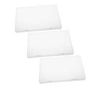JUMPLAWN 3pcs Plastic Birth Certificate Storage Boxes for Important Papers, Portable Pp Organizer with Elegant Visual Design, Quick Content Confirmation, Suitable for Travel and Safe