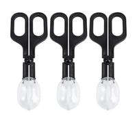 JUMPLAWN 3pcs Reptile Feeding Clips Plastic Abs Clamp with Scissors Handle Design for Cleaning and Feeding Locusts and Reptiles, Black, for Pet Raising