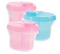 JUMPLAWN 3Pcs Rotating Milk Powder Dispenser Portable Milk Storage Container Non Spill Design Lightweight Durable Material Orange
