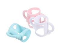 JUMPLAWN 3pcs Silicone Soft Handle for Feeding Bottles Pack for Boy Girl and Boy Girl Milk Bottles
