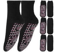 JUMPLAWN 4 Pairs Self-heating Thermal Socks for Winter Breathable Warm Foot Socks with Acupressure Massage Spots Fit for Men and Women Anti-freezing Foot Warmer