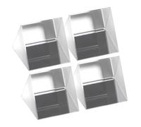 JUMPLAWN 4 Pcs Crystal Triangular Prism Optical Glass Cubes for Physics Experiments Light Refraction Teaching Photography Science Tool for Students and Professionals