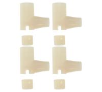 JUMPLAWN 4 Sets Rocking Chair Part Plastic Replacement Rocker Caster Fitting with Reliable Support and Easy Positioning for Cradle Swing Chair and Rocker