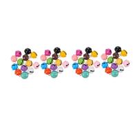 JUMPLAWN 40pcs Multi-function Cat Bells and Puppy Bell Pendants in Assorted Colours, Delicate Iron Material with Simple Design, for Pet Collars and Wedding Decorations Random Color