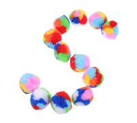 JUMPLAWN 40pcs Rainbow Cat Ball Toy Pet Interactive Balls for Indoor Cats Kitten Plush Toy