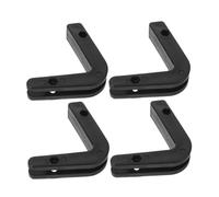 JUMPLAWN 4pcs Barbell Hanger Wall Mount Rack for Commercial and Home Gym Use Heavy Duty PP Material Barbell Storage Space-saving Dumbbell Rod Holder Garage Fitness Equipment Organizer