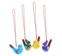 JUMPLAWN 4pcs Ceramic Bird Whistles Lifelike Water Prop Sound Makers for Party Favors Adorable Cartoon Design Fun Bathing for Adults