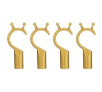 JUMPLAWN 4pcs Clothes Fork Head Aluminum Alloy Hook for Hanging Clothes | Anti Slip Tip, Comfortable Grip, for Retail Staff and Short Stature Adults Reaching High Rods
