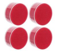 JUMPLAWN 4pcs Finger Moistener Pad for Counting Money and Documents, Round 3 Inch Sponge and Plastic Design Smooth Surface, Portable and Easy to Clean for Office Desk and Cash Register Use