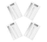 JUMPLAWN 4pcs Flaw Detection Film with Crack Width Gauge and Diameter Measuring Chart, Plastic High Precision Ruler for Reliable Measurements of Sensitive Electronic and Fine Details