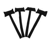 JUMPLAWN 4pcs Kayak Straps Quick Hood Loops Vehicle Tie down Points, Oxford Cloth Black, for Canoe and Car Trunk Transport