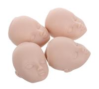 JUMPLAWN 4pcs Makeup Practice Doll Heads Replacement for Artists Realistic Mannequin Heads for Makeup Training Easy to Replace Suitable for Various Dolls