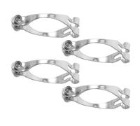 JUMPLAWN 4pcs Metal Bike Cable Housing Clips with Clip-on Structure for Secure Grip and Organised Wire Routing Silver Cable Clamp and Housing Guides