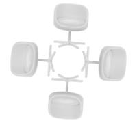 JUMPLAWN 4pcs Miniature Chair for Dollhouse Decoration Vintage Style Furniture for Mini House and Micro Landscape Adornment Creative Dollhouse Accessories