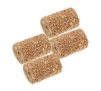 JUMPLAWN 4pcs Miniature Straw Bales for Crafting Table Decoration Realistic Fake Hay Bales for Dollhouse Mini Scene Decor Unique Hayrick Accessories for DIY Projects