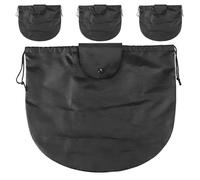 JUMPLAWN 4pcs Motorcycle Helmet Storage Bags Small Round Drawstring Pouch Waterproof Protective Case for Half Helmets Portable Carrying Bags for Outdoor Cycling and Scooter Use
