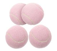 JUMPLAWN 4Pcs Playful Tennis Balls for Beginner Training Rubber Balls for Fun Practice and Skill Development the Court for Young Female Players