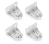 JUMPLAWN 4pcs PVC Roller Shade Bracket Double Curtain Rod Wall Bracket with Universal Compatibility and Aesthetically Pleasing Design for Home and Office Window Blind Mounting